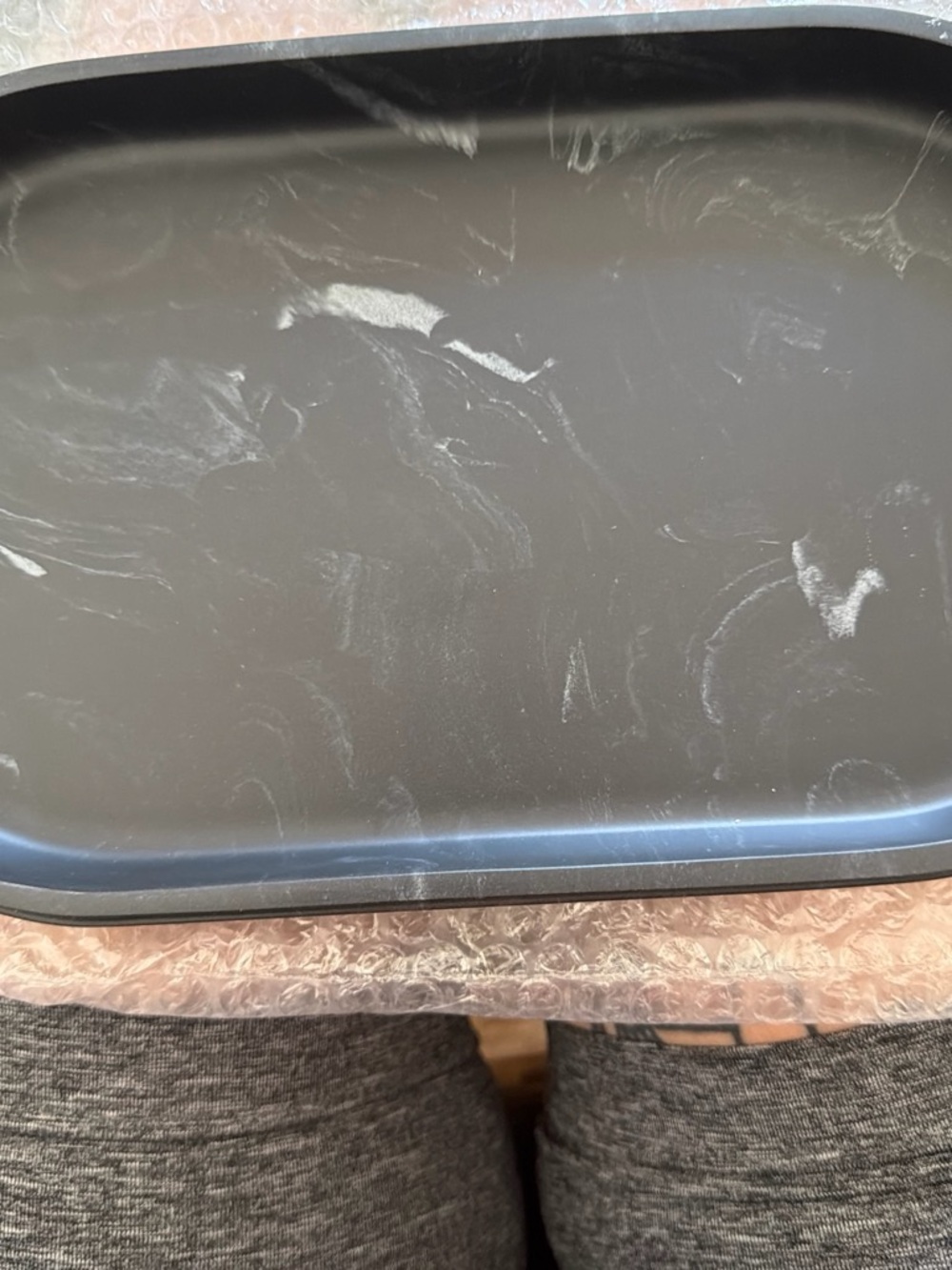 Amazon Black Marble-Effect Rectangular Organizer Tray
